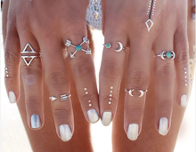 Load image into Gallery viewer, (On Sale!) Arrow and Moon Ring Set (6pc)