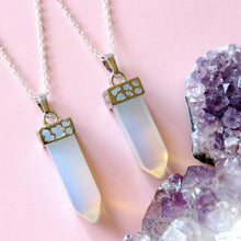 Load image into Gallery viewer, Silver Crowned Opalite Necklaces