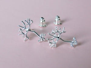 Silver Neuron Earrings