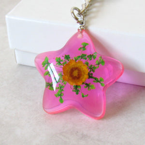 (On Sale!) Shooting Star Real Flower Necklaces