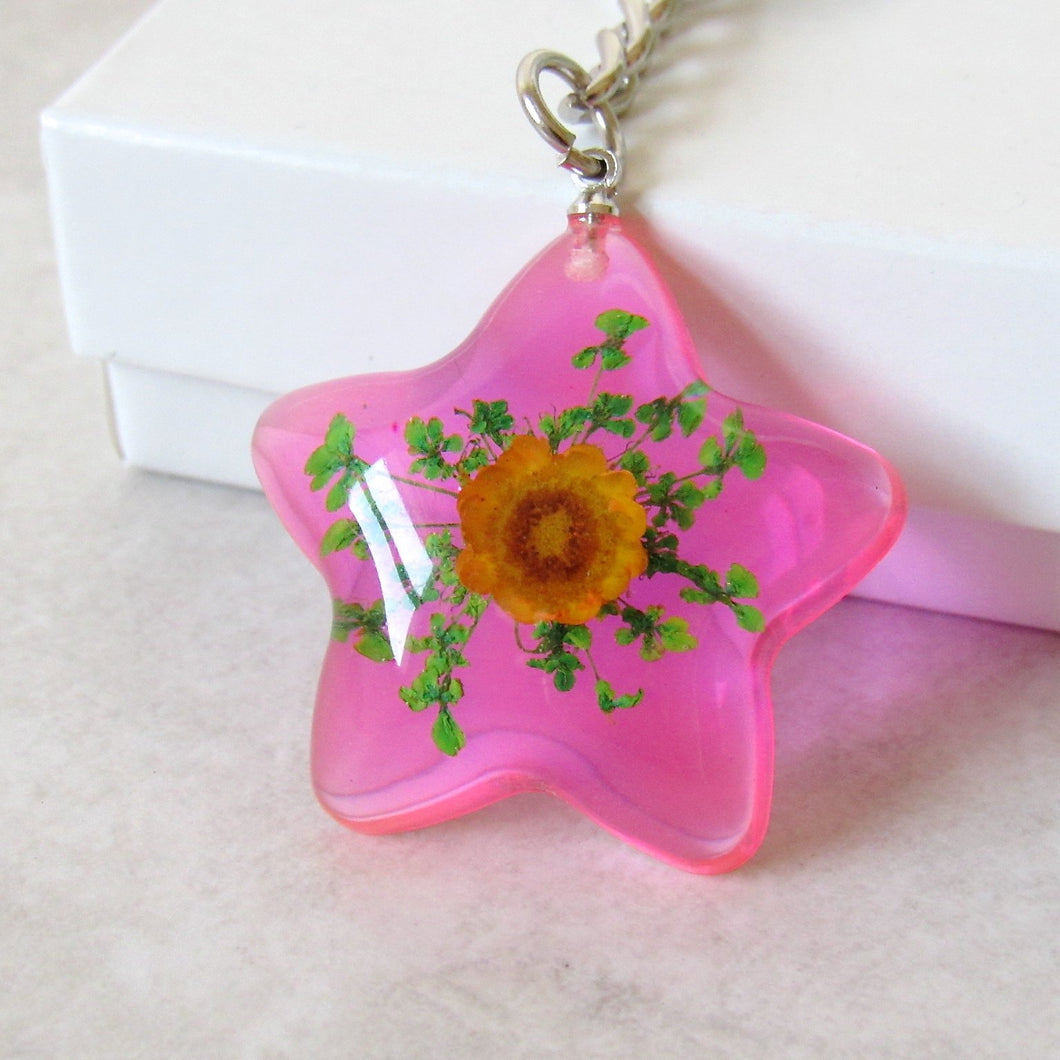 (On Sale!) Shooting Star Real Flower Necklaces