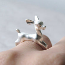 Load image into Gallery viewer, Silver Running Deer Ring