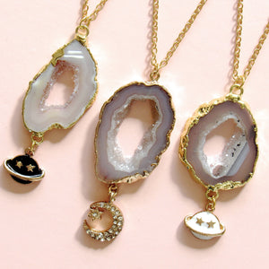 Galactic Geode Necklaces