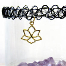Load image into Gallery viewer, Lotus Tattoo Choker