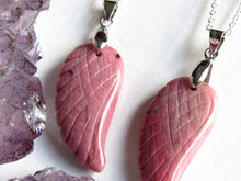 Load image into Gallery viewer, Rhodonite Angel Wing Necklaces