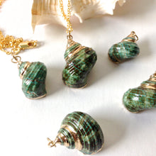 Load image into Gallery viewer, Green Conch Shells Necklaces