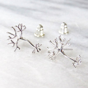 Silver Neuron Earrings