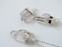 Load image into Gallery viewer, Double Quartz Point Necklaces (Silver)