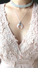 Load image into Gallery viewer, Rose Quartz Crescent Moon Necklaces