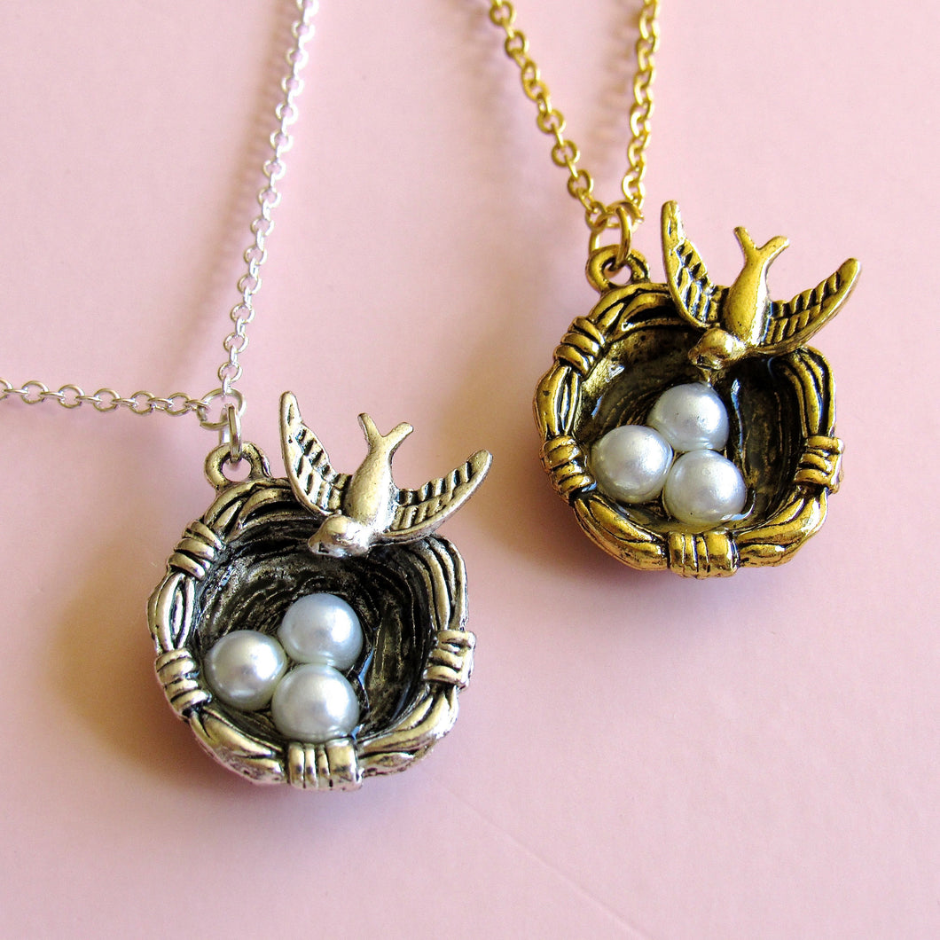 Dove Nest Necklaces (Gold or Silver)