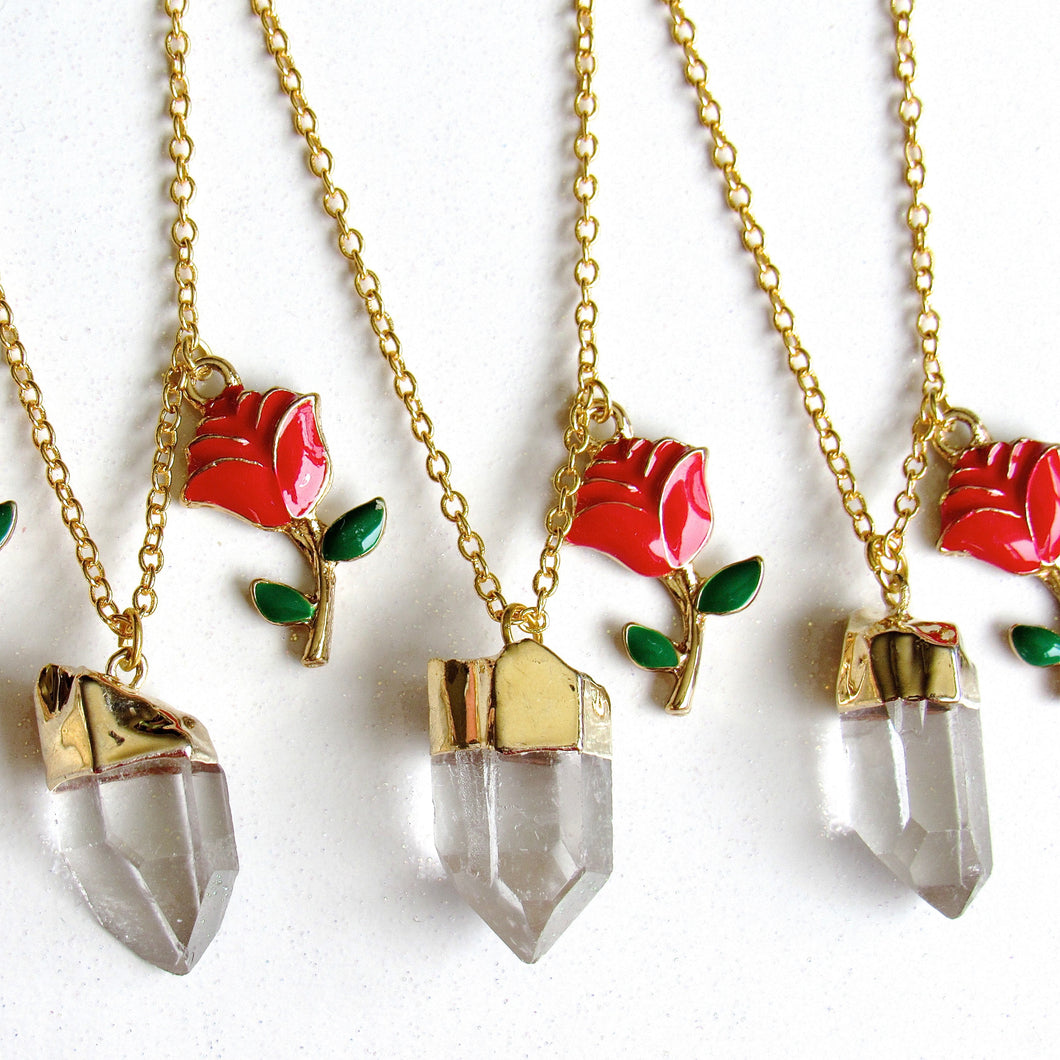 Crystallized Rose Necklaces