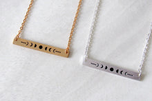 Load image into Gallery viewer, Silver Moon Phase Necklaces