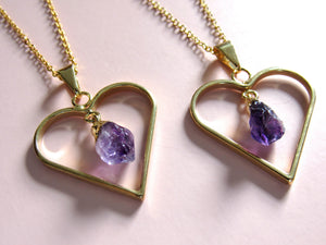 Sweetheart Amethyst Necklaces