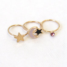 Load image into Gallery viewer, Twinkling Night Midi Ring Set (3pc)