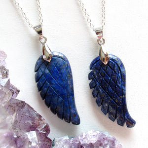 Lapis Lazuli Angel Wing Necklaces