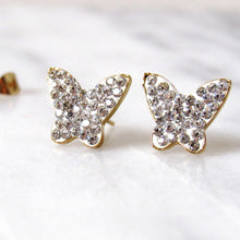 Load image into Gallery viewer, Glittering Butterfly Earrings