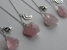 Load image into Gallery viewer, Celestial Rose Quartz Necklaces