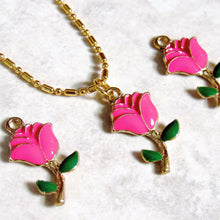 Load image into Gallery viewer, Dark Pink Rose Chokers