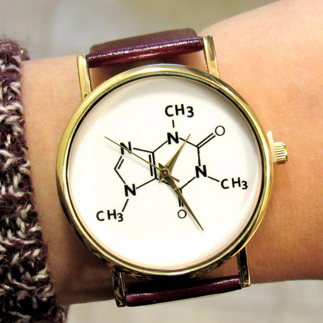 (On Sale!) Caffeine Molecule Watch