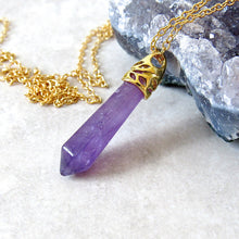 Load image into Gallery viewer, (On Sale!) Amethyst Stone Necklaces
