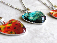 Load image into Gallery viewer, Van Gogh Heart &quot;The Starry Night&quot; Necklace