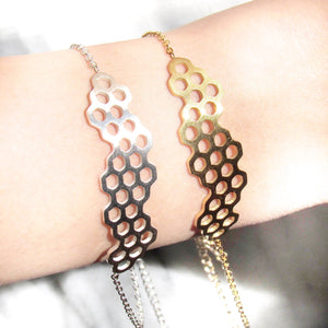 Honeycomb Bracelets (Gold or Silver)