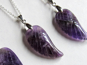 Amethyst Angel Wing Necklaces