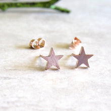 Load image into Gallery viewer, Rose Gold Star Earrings