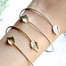 Load image into Gallery viewer, Falling Leaves Bracelet Cuff (Silver &amp; Gold)