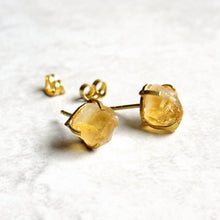 Load image into Gallery viewer, Raw Citrine Point Stud Earrings