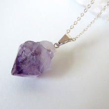 Load image into Gallery viewer, Silver Amethyst Point Necklaces