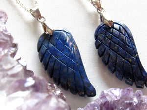Lapis Lazuli Angel Wing Necklaces