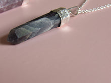 Load image into Gallery viewer, Royal Silver Fluorite Point Necklaces