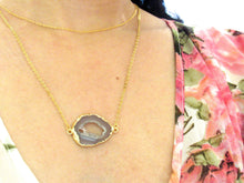 Load image into Gallery viewer, Gold Dipped Geode Slice Necklaces
