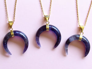 Amethyst Moon Necklaces