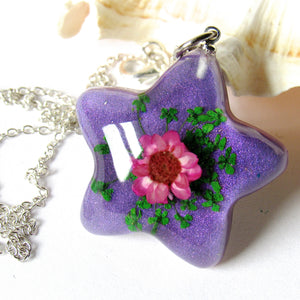 (On Sale!) Shining Star Real Flower Necklaces