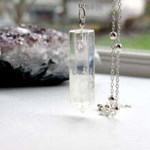 Load image into Gallery viewer, Clear Quartz Silver Bulb Necklaces