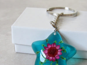 (On Sale!) Aquamarine Real Flower Necklaces