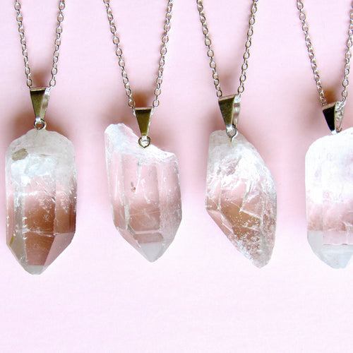 Clear Quartz Crystal Necklaces