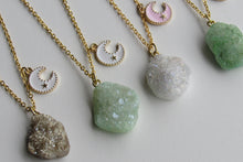 Load image into Gallery viewer, Golden Druzy Necklaces