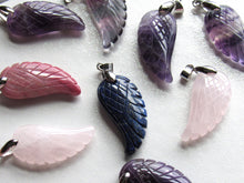 Load image into Gallery viewer, Amethyst Angel Wing Necklaces